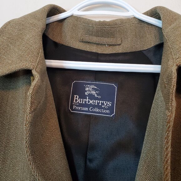 Vintage 90s Burberrys Prorsum Wool Long Overcoat Brown Size 42L - Picture 6 of 8